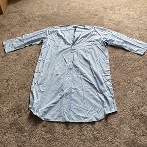 Towncraft Light Blue Long Sleeve Nightshirt Sleepwear SIZE L/XL